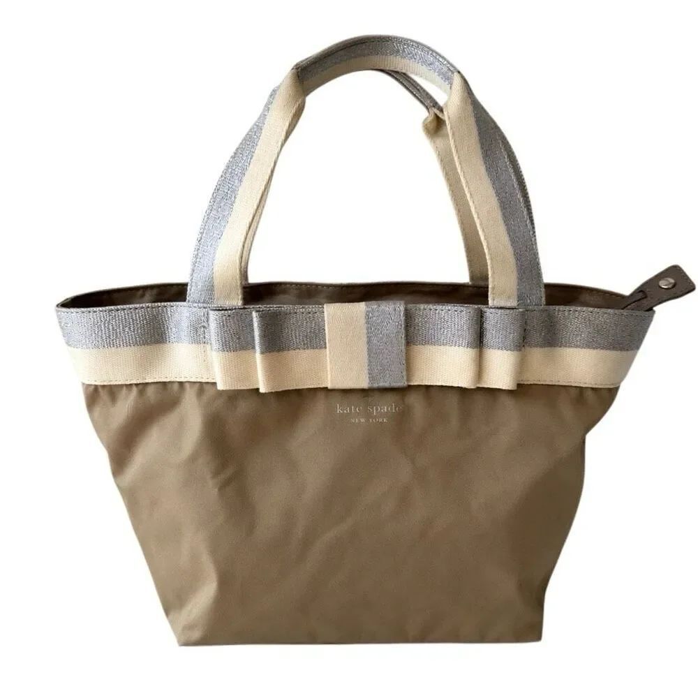 Kate Spade Barrows Street Insulated Lunch Tote Bow Nylon Bag